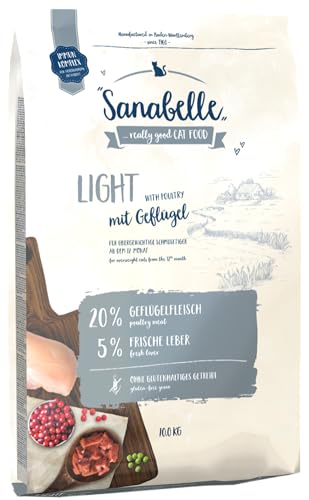 Sanabelle Light Katzentrockenfutter mit vermindertem Energiergehalt für übergewichtige 1x 10 kg