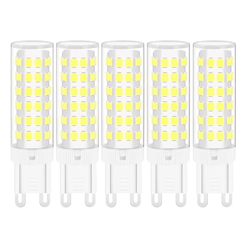 TIAFELNGLY G9 LED Lampen Leuchtmittel 360 Abstrahlwinkel Birne Sockel 7W Ersatz für 50W 60W 70W Halogenlampe AC 220-240V 5-er Pack