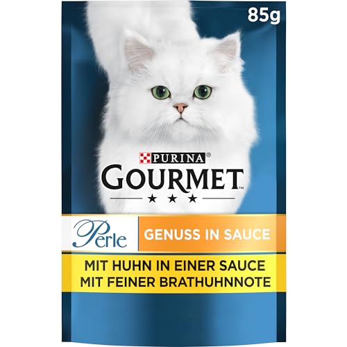 Gourmet Perle Genuss in Sauce Katzenfutter nass mit Huhn 26er Pack 26 x 85g