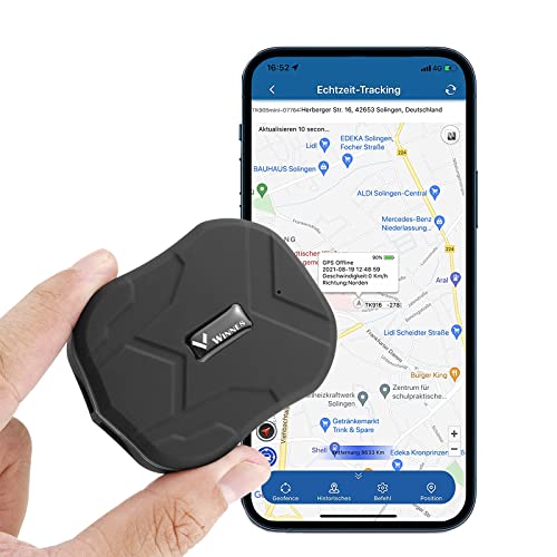 Mini GPS Tracker Auto GPS Tracker Micro 1500mah Mini GPS Tracker mit App IP65 Wasserdicht Kein Abonnement Erforderlich Geeignet für Autos Fahrräder Motorräder