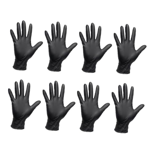 Gatuida 20stücke Nitrilhandschuhe Einweghandschuhe Mehrzweckhandschuhe Schwarz Antistatisch Spenderbox Für Allergiker Hygienisch Und Praktisch Für Diverse Anwendungen