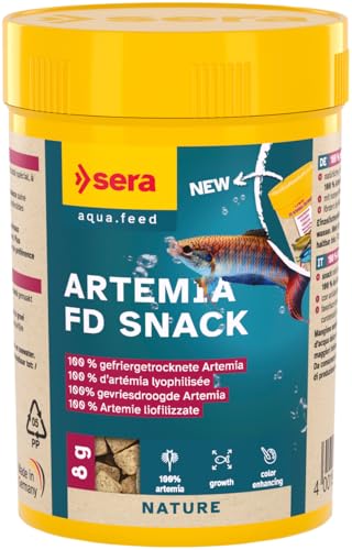 sera FD Artemia Shrimps Nature 100   Der Leckerbissen für ein gesundes Wachstum   fürs Aquarium mit sehr hoher Verwertbarkeit somit weniger Algen