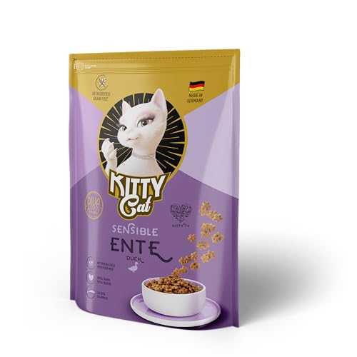 KITTY Cat Ente Sensible 800 g Trockenfutter mit hohem Fleischanteil für empfindliche Katzen getreidefreies Katzenfutter mit Taurin und Lachsöl Made in Germany