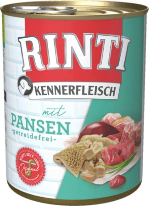RINTI-Kennerfleisch Hundefutter 800g alle Sorten u. freie Mengenwahl Nassfutter getreidefrei Pansen