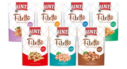 Generisch Filetto Mix 28x100g Bundle fÃ¼r Hunde im Frischebeutel Proteinreiche Vollnahrung mit nur 3 4% Fett