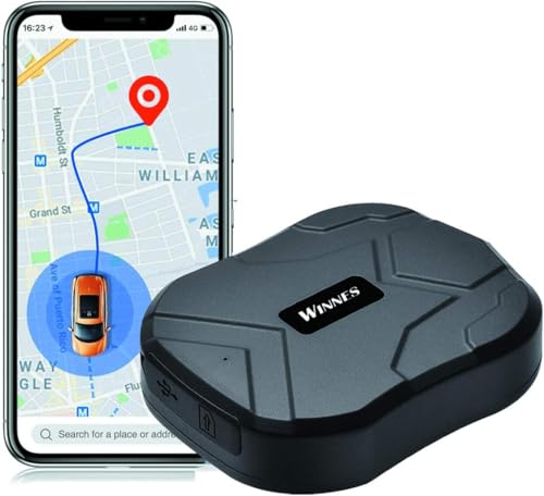 GPS Tracker Auto 5000mAh GPS-Tracker mit starkem Magnet Echtzeit Diebstahlsicherung Wasserdicht Ortungsgerät für Motorrad LKW kostenlose App