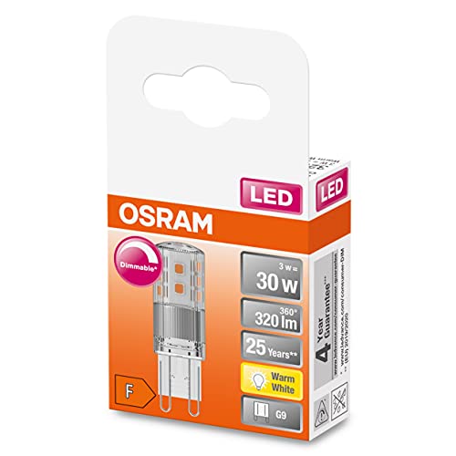 OSRAM Dimmbare PIN mit Sockel Warmweiss 320 Lumen klares Glas Single 1 Stück 1er