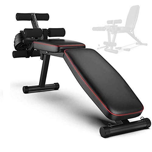 LJBOZ Hantelbank Schragbank Flachbank Trainingsbank Klappbar Verstellbare Hantelbank mit Beinverlängerung und Beincurl Gewichtheben Ab Bench Sit Up Bench Home Training Gym