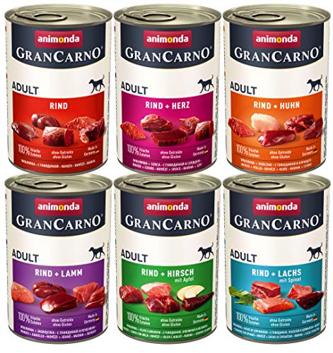 animonda Gran Carno adult Hundefutter Nassfutter für erwachsene Hunde Herzhafte Variation 6 x 400 g 6er Pack