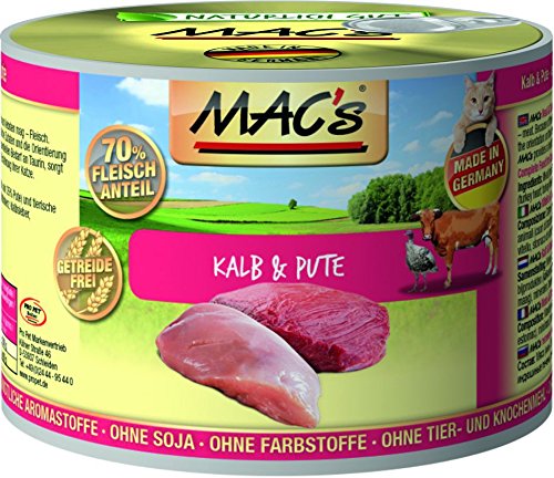 MAC s Cat Kalb Pute getreidefrei 6 x 200 g