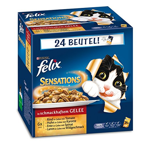 Felix Sensations Köstliche Fleischauswahl in Gelee 4 x 24 x 100 g