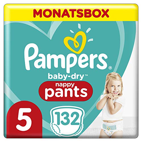 Pampers Baby-Dry Pants, Gr. 5, 12kg-17kg, Monatsbox (1 x 132 Pants)