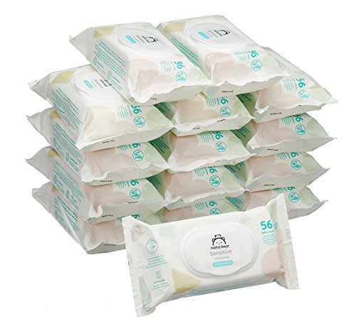 Amazon-Marke: Mama Bear Sensitive Baby Feuchttücher - 15er Packung (840 Tücher)