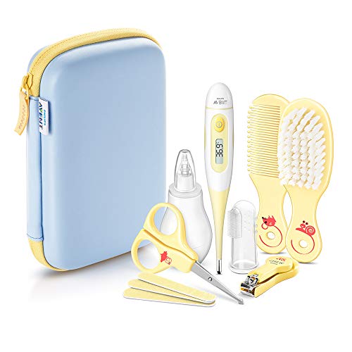Philips Avent Babypflege-Set SCH400/00, 10 Teile, für zu Hause und unterwegs, gelb
