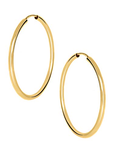 My Gold Damen Creolen Ohrringe Gold 585 Echtes Gelbgold 14 Karat 30mm Goldohrringe Damenohrringe Paloma Blanca V0004853