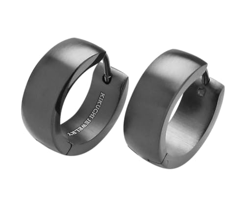  Stab Hoop Männer 16mm 6mm Blau Eisenschwarz Bogen Gwölbt ERTS038 2 Stk. Eisenschwarz