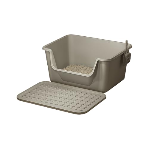 AntiSplash Katzentoilette mit Öffnung oben tiefer Körper für Kätzchen große Größe niedriger Eingang leicht zu reinigen PP-Materialien Designs belüftet spritzwassergeschützt