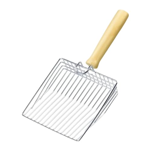 Katzenklo Schaufel Katzenstreuschaufel Metall mit Halter Schaufel Katzenschaufel mit Langer Griff Tiefer Katzenschaufel Streuschaufel Katzenklo Siebschaufel für Katzentoilette Katzenklo