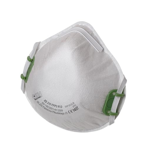Oxyline 10x XS310 FFP3 R D wiederverwendbare Atemschutzmaske Halbmaske Staubmaske Atemmaske Schutzmaske mit extra Dichtlippe