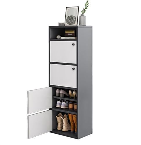 Kx9Lb8d Freistehende Schuhregale Schuhschrank Hauseingangstür an der Wand schmaler hoher vertikaler dreidimensionaler Eingangsschrank mit großer Kapazität