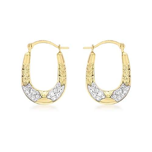 CARISSIMA Damen Ohrringe 9 karat gelb Gold and CARISSIMA Oval Leaf Creole   1.53.6239