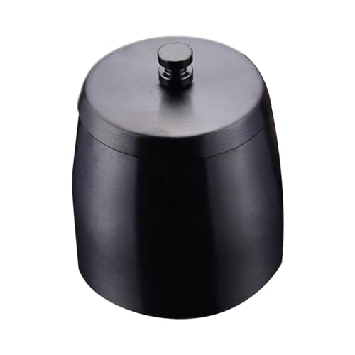 PANGBOER Aschenbecher aus Edelstahl winddicht Standaschenbecher mit rutschfester Unterseite für Raucher Zuhause und Büro Schreibtischzubehör Aschenhalter