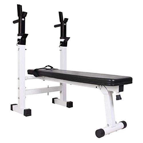 XDLEDMKIZ Verstellbare klappbare Hantelbank maximale Belastbarkeit 400 kg für Ganzkörperübungen Sit-up-Bank Bauchmuskelübungen