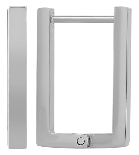 Akzent Wasserfeste Edelstahl Ohrringe Creolen in Silber für Damen 100% Wasserfest Hautverträglich