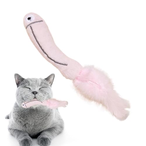 Katze Kauspielzeug in Form von Fisch - interaktive Katzen mit Katzengras Katzenzubehör Fischspielzeug mit Stift Katze stimuliert Spielzeug Reinigung von Zähnen und Wohlbefinden