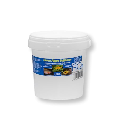 AQ4Aquaristik Green Algae SoftGran Alleinfutter für Zierfische pflanzliches Soft Granulat mit Algen Fischfutter Hauptfutter