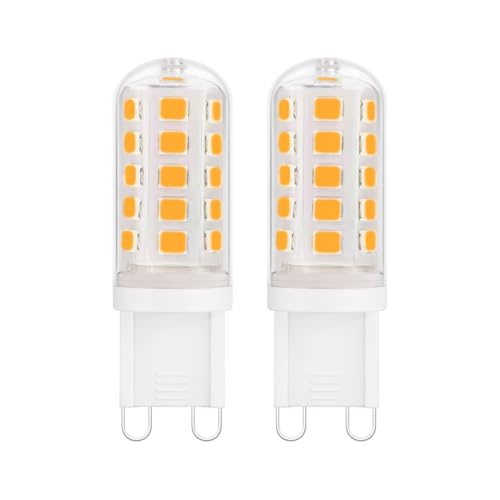 YzzYzz G9 LED Lampe Warmweiß - G9 LED 2700K 2.5W entspricht 30W-35W Halogenlampe G9 Glühbirne 350 Lumen Kein Flackern G9 LED Lampen 360 Abstrahlwinkel Nicht Dimmbar Leuchtmittel G9 2er Pack