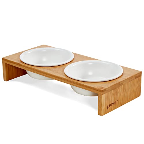 PiuPet Katzennapf 2er Set - 250ml Erhöhte Futternäpfe für Katzen Kleine Hunde - Spülmaschinenfest - Napfset Mit Wasser- und Futternapf