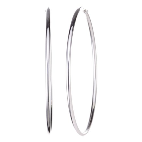 VINANI damen Creolen large Hoop rund Silber 925 CLH