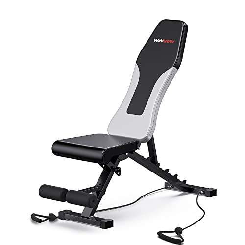 WINNOW Verstellbare Faltbare Workout Bank Heim Training Gym Fitness Flache Bank Presse für Ganzkörper Übung