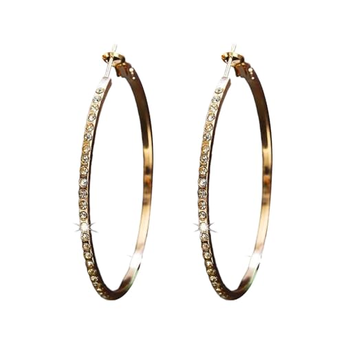 ße Verschiedenen Ovale Tropfenohrringe Bling Hypoallergen Kreolen Leichte Zirkonia Diamant Einfache Reifen Für Mädchen