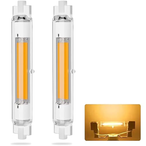 ACAATVE R7S Led 118mm Lampe 30W Warmweiß 3000K 3000 LM Dimmbar 118mm R7S Leuchtmittel Led Ersatz für 300W Halogenstab Kein Flackern 360 Abstrahlwinkel für Uplighter bis Work Light 2er Pack