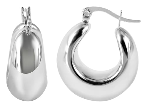 Akzent Wasserfeste Edelstahl Creolen für Damen 100% Wasserfest Hautverträglich Creole - U-Form