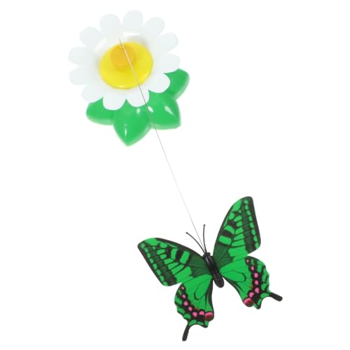 Yardwe Elektrisches Katzenspielzeug Rotierendes Spielzeug Mit Schmetterling Aus Stahldraht Langlebiges Und Unterhaltsames Spielzeug Für Katzen Batteriebetrieben Batterie Nicht Enthalten