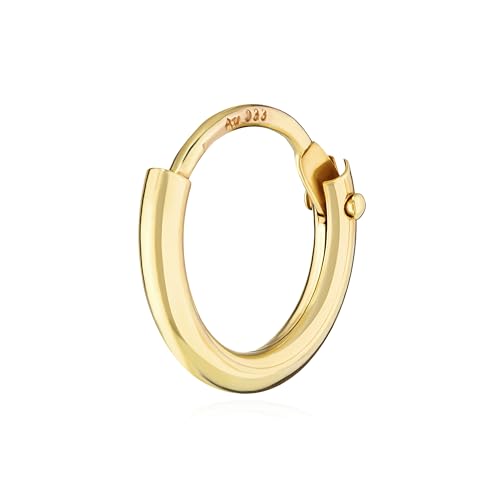 NKlaus Einzel HERREN Creole ECHT GOLD 333er 8 Karat Ohrring Ohrschmuck Ohrhänger 9 mm 3752