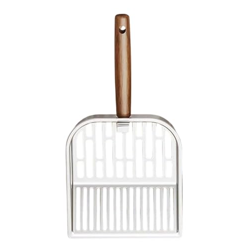 Katzenstreuschaufel Katzenstreuschaufel mit Holzgriff Tiefe Streuschaufel Edelstahl Kotschaufel für Katzen und Hunde Haustierbedarf Für drinnen draußen Zuhause Studentenwohnheim Mehrtierhaus