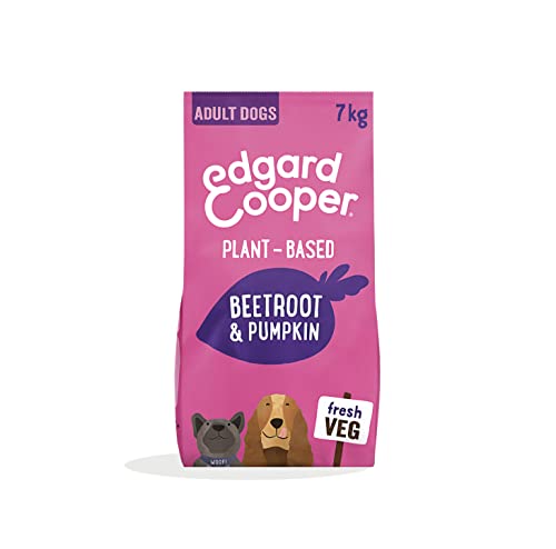 Edgard Cooper Hundefutter für ausgewachsene Hunde natürliches Trockenfutter ohne Gluten für Hunde veganes Futter 7 kg Rote Bete und Kürbis natürlich leicht verdaulich Futter