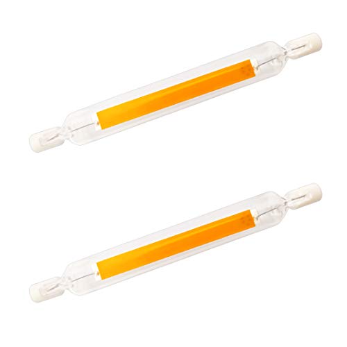 YAKAiYAL 10W R7s LED Birne 118mm COB Filament Beleuchtung Warmweiß 3000K 220V Doppelsockel J118 LED Linear Tube Glühbirne 360 Grad Leuchtmittel Nicht-Dimmbar 2-Stück