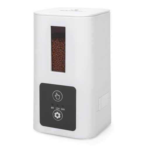 fishkeeper Automatische Futterautomat Aquarium mit Deckel 400ml Fischfutter Automat mit Drei Zeitgesteuerte Fütterungsmodi Automatischer Fischfutterautomat für Aquarien Urlaub