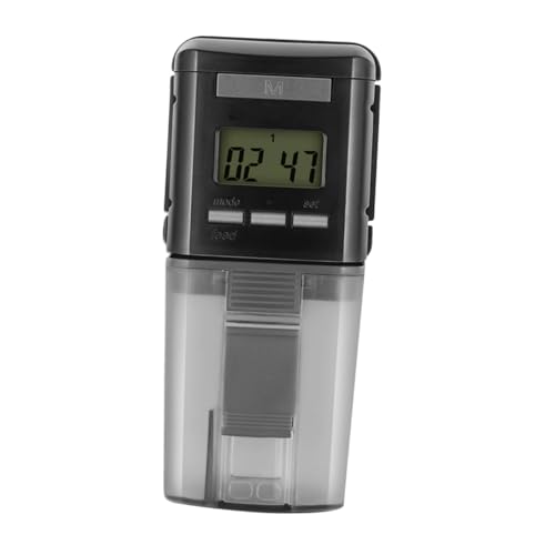 VICASKY Automatischer Fischfutterautomat für Aquarium Facher Tagesration Einstellbarem Futterspender für Granulate Flocken und Streifen Manuelle und Automatische Fütterung Leicht Bedienbar