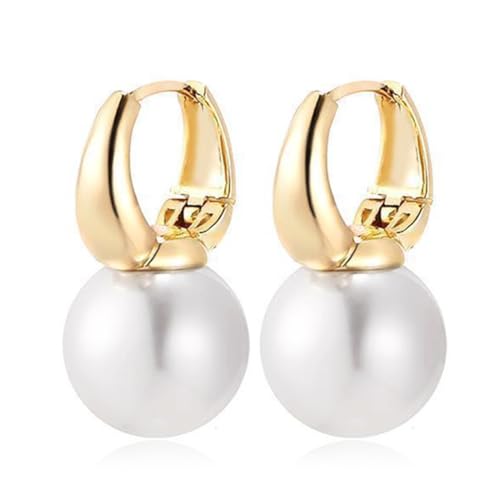 OUDQFCJ Seaside Muschelperlen Edelstahl in oder Ros Zeitlos elegante Damenohrringe schimmernden Seashell 10 mm 25 6 g