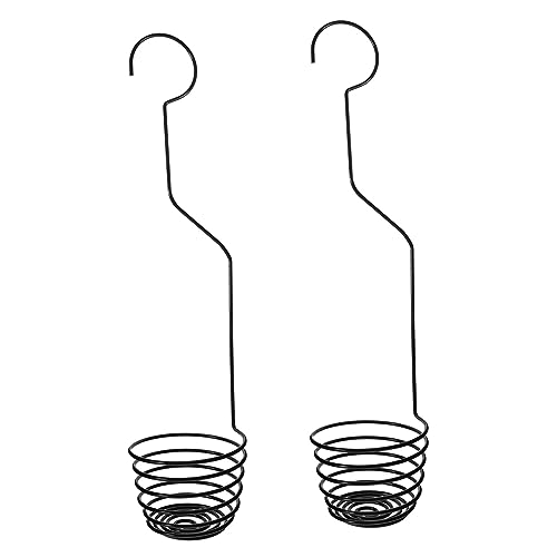 VANZACK 2 Stück Ananashaken Haken Für Luftpflanzen Luftpflanzenhalter Für Den Korridor Haken Zum Aufhängen Von Luftpflanzen Gartenschlauchhalter Wandpflanzer Luft Regal Eisen Black
