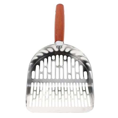 Milisten Streuschaufel für Haustiere Streureiniger Eckschaufel Metallgitterschaufel leicht zu reinigen für Reptilien-Terrarien Sandabfälle am Strand