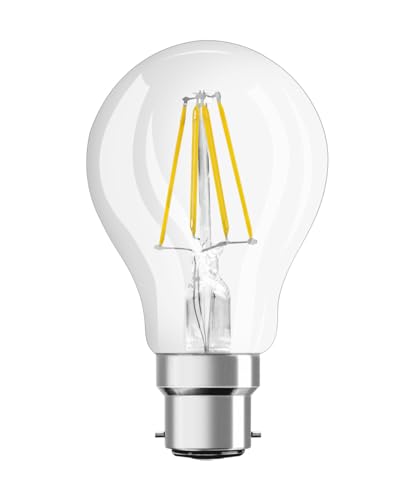 Ledvance Classic Performance LEDbulb B22d Birne Fadenlampe Klar 4W 470lm - 827 Extra Warmweiß Ersatz für 40W