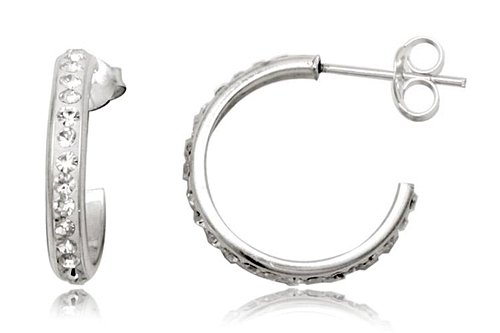 EYS Glitzer 925 Sterling Silber 19 mm weiß einreihig im Etui