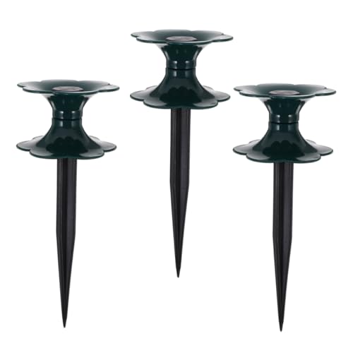 iplusmile 3 Stück Gartenschlauch-Führungsrad bewässerungssteuerung Bewässerungssystem Bewässerung Schlauch Führung gartenzubehör Gartenschlauchhalter Schlauchführungsspikes PVC Dark Green